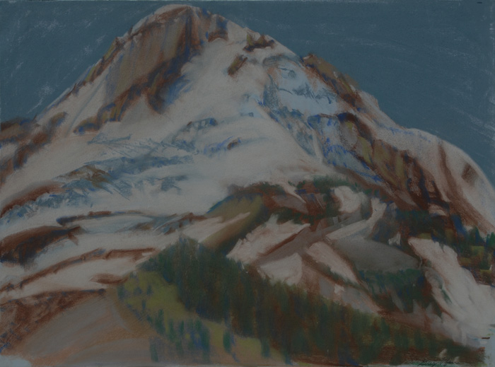 drawing titled Mount Hood From Cooper Spur