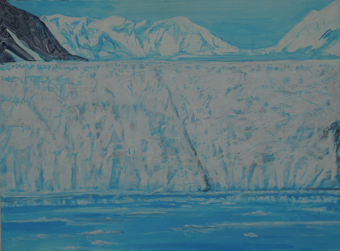 painting titled Ice Wall, Prince William Sound, Alaska