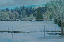 painting titled Pasture In Snow One