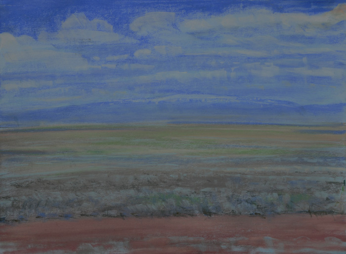drawing titled Sky Over Steens Mountain,Three