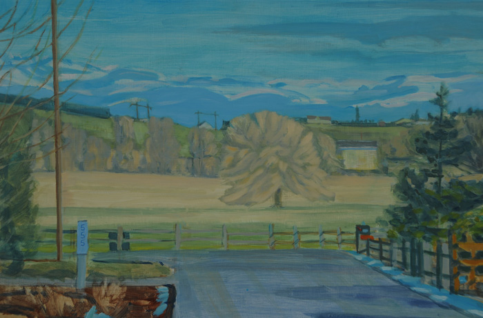 painting titled Late Snow, From Laurel Circle