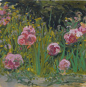 painting titled Peonies