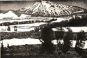 etching titled Assending Near Mount Bachelor