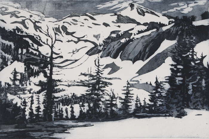 etching titled Middle Sister